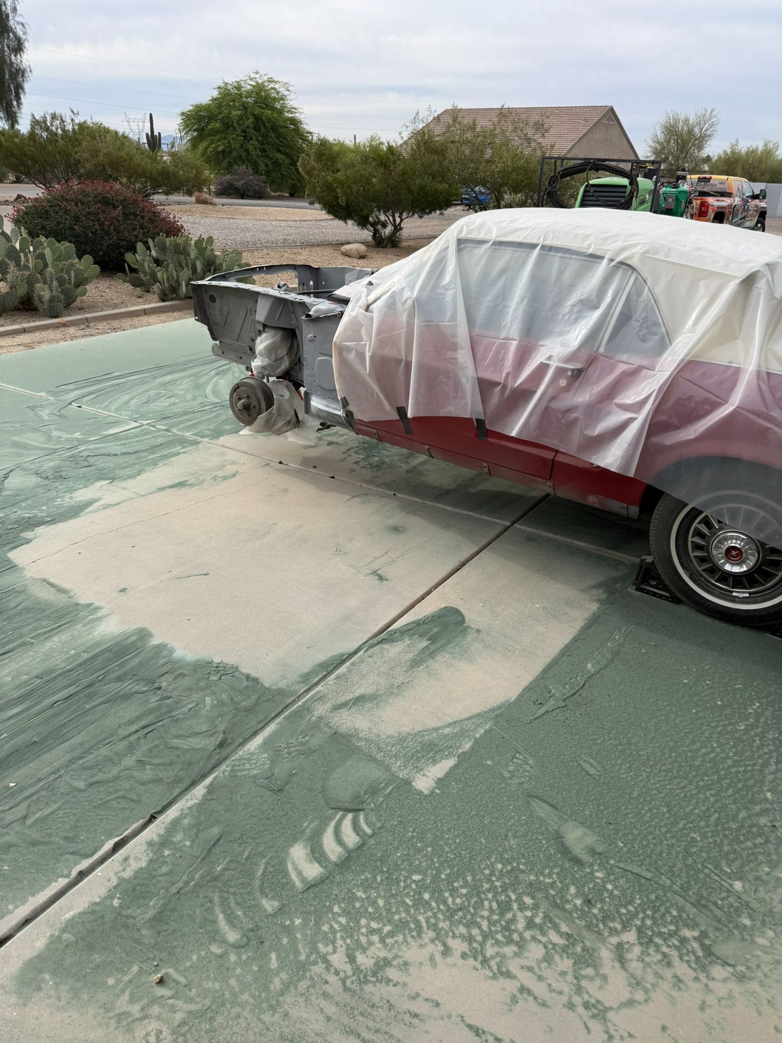 Mustang shell, stripped and primered